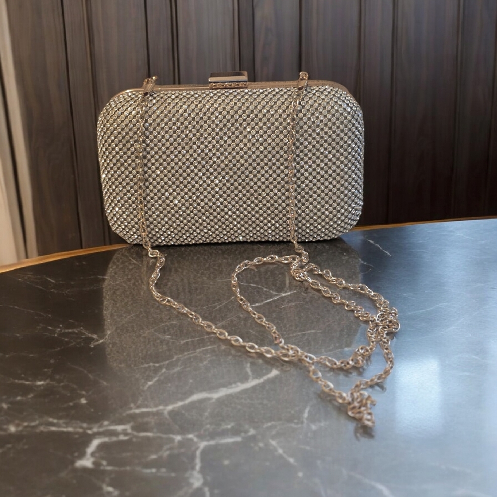 Lulu Townsend Goldtoned Mesh Front Evening Bag, Clutch/Shoulder